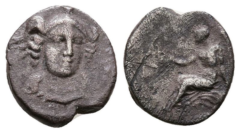 Sicily, Morgantina, C. 339/8-317 Bc. Ar 1¼ Litra (12 MM, 1.06 G).