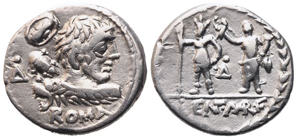 P. Cornelius Lentulus Marcellinus, Denarius, 100 BC; AR (3,85 g; 18,8 mm; 12 h)