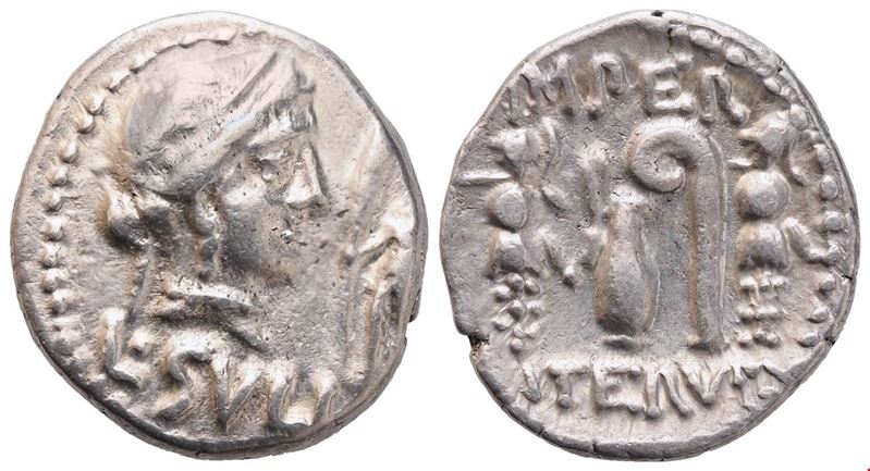 L. Cornelius Sulla, Denarius, 84-83 BC; AR (3,77 g; 17,2 mm; 12 h)
