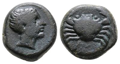 Sicily, Motya, C. 400-397 Bc. Æ Hexas (12 MM, 3.28 G).
