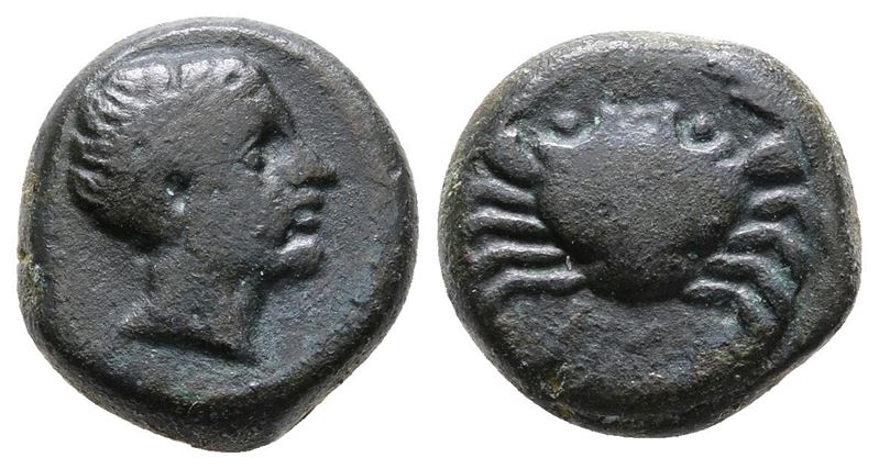 Sicily, Motya, C. 400-397 Bc. Æ Hexas (12 MM, 3.28 G).