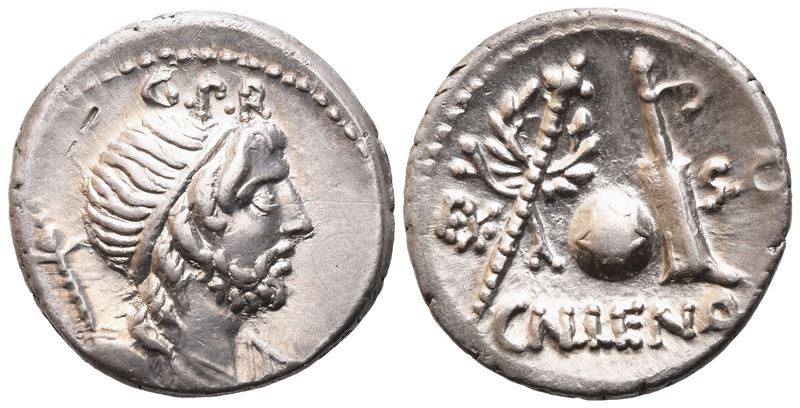 Cn. Lentulus, Denarius, Uncrtain mint in Spain, 76-75 BC; AR (3,87 g; 19 mm; 6 h)
