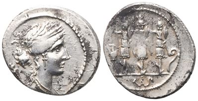 Faustus Cornelius Sulla, Denarius, 56 Bc; Ar (3,85 G; 20 MM; 3 H)
