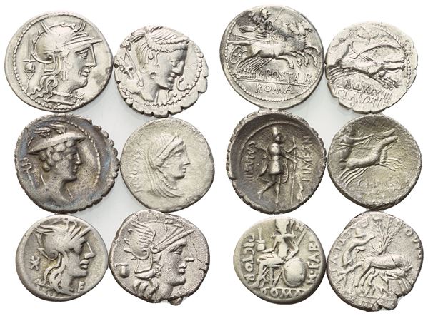  Lot of 6 AR coins to be catalogued. Lot sold as is, no returns.