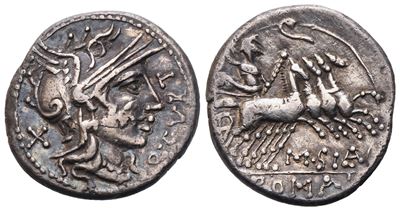 Q. Curtius And M. Silanus, Denarius, 116-115 Bc; Ar (3,92 G; 19 MM; 11 H)