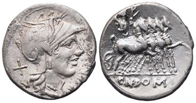 Cn. Domitius Ahenobarbus, Denarius, 116-155 Bc; Ar (3,87 G; 20 MM; 6 H)