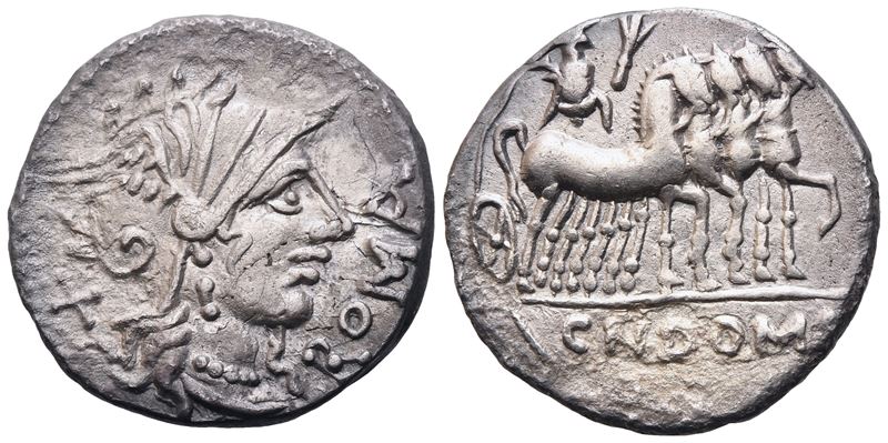 Cn. Domitius Ahenobarbus, Denarius, 116-115 Bc; Ar (3,74 G; 18,2 MM; 7 H)