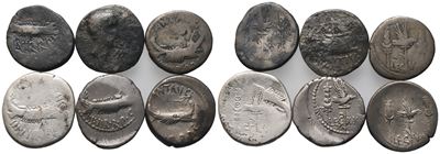 Lot Of 6 Roman Republican Denarii