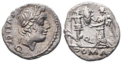 C. Egnatuleius, Quinarius, 97 Bc; Ar (1,75 G; 15,4 MM; 5 H)
