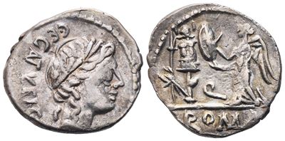C. Egnatuleius, Quinarius, 97 Bc; Ar (1,83 G; 16 MM; 5 H)