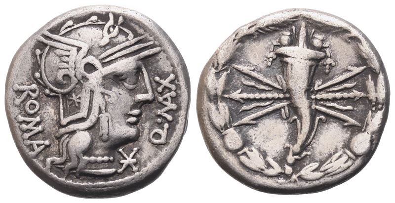 Q. Fabius Maximus, Denarius, 127 Bc; Ar (3,84 G; 17,5 MM; 10 H)