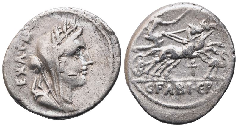 C. Fabius Hadrianus, Denarius, 102 Bc; Ar (3,84 G; 20,6 MM; 9 H)