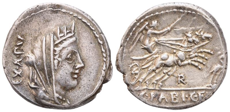 C. Fabius Hadrianus, Denarius, 102 BC; AR (3,88 g; 19,2 mm; 12 h)