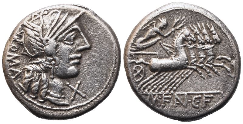 M. Fannius, Denarius, 123 Bc; Ar (375 G; 18,7 MM; 6 H)