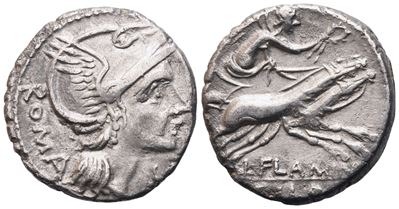 L. Flaminius Cilo, Denarius, 109-108 Bc; Ar (3,67 G; 17,5 MM; 5 H)