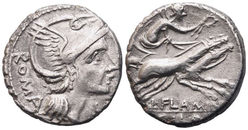 L. Flaminius Cilo, Denarius, 109-108 Bc; Ar (3,67 G; 17,5 MM; 5 H)