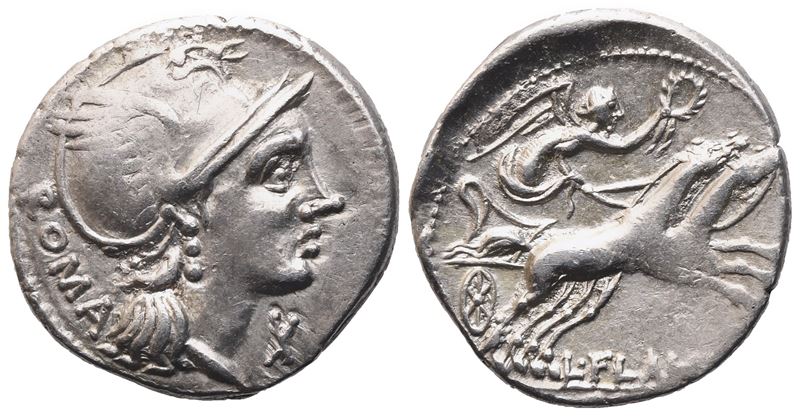 L. Flaminius Chilo, Denarius, 109-108 Bc; Ar (3,86 G; 19 MM; 9 H)