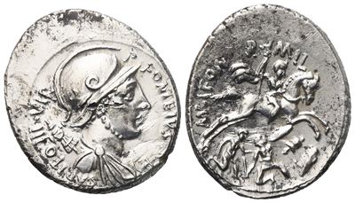 P. Fonteius Capito, Denarius, 55 Bc; Ar (4,11 G; 20 MM; 12 H)