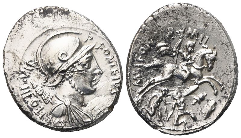 P. Fonteius Capito, Denarius, 55 Bc; Ar (4,11 G; 20 MM; 12 H)
