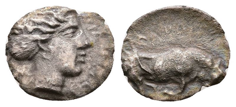 Sicily, Piakos, C. 400 Bc. Ar Litra (10 MM, 0.48 G).