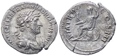 Hadrian (117-138), Denarius, Rome, C. 121-123; Ar (2,74 G; 19,2 MM; 6 H)