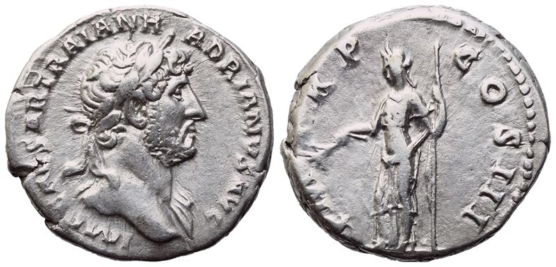 Hadrian (117-138), Denarius, Rome, 121; Ar (3,44 G; 17,6 MM; 6 H)