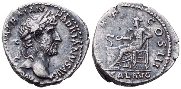 Hadrian (117-138), Denarius, Rome, 123; AR (3,50 g; 17,7 mm; 6 h)