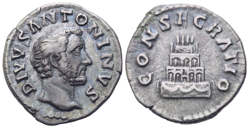 Divus Antoninus Pius (died Ad 161), Denarius Struck Under Marcus Aurelius And Lucius Verus, Rome,...
