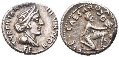 Augustus (27 a.C.–14 d.C.), Denario romano (AR), Roma, 19–18 a.C.