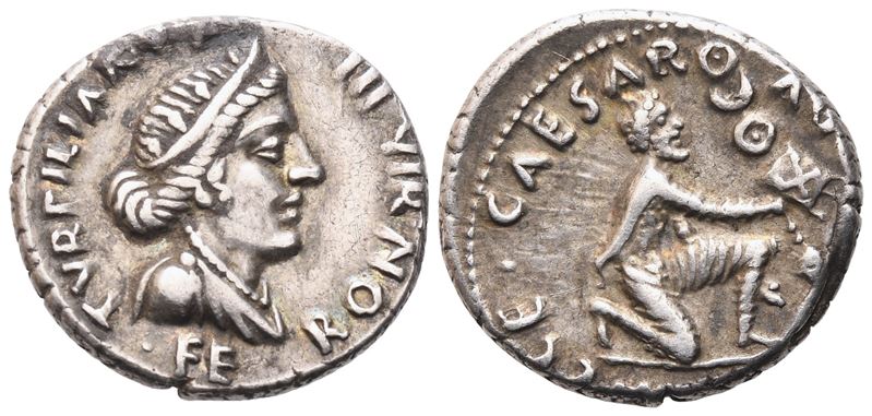 Augustus (27 a.C.–14 d.C.), Denario romano (AR), Roma, 19–18 a.C.