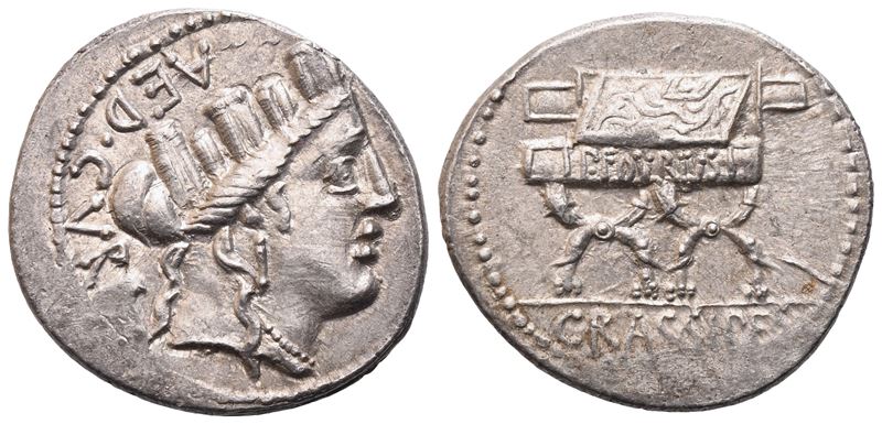 P. Furius Crassipes, Denarius, 84 BC; AR (4,03 g; 20,2 mm; 11 h)