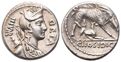 C. Hosidius Geta, Denario (64 a.C.), AR