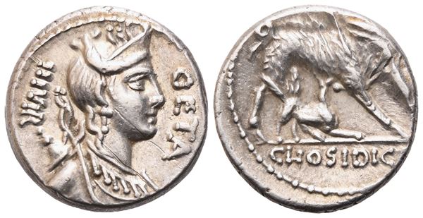 C. Hosidius Geta, Denarius, 64 BC; AR (3,93 g; 16,3 mm; 7 h)