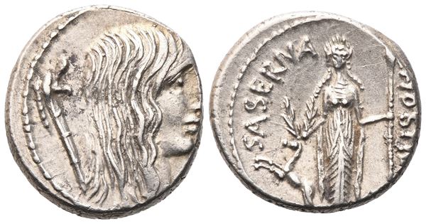 Roman Republic, L. Hostilius Saserna (48 B.C.) R denarius, 4,12 g; 17,4 mm; 9 h