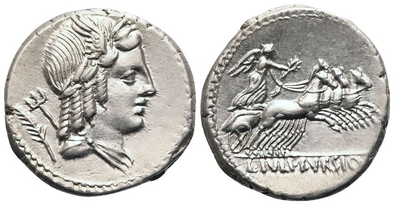 L. Iulius Bursio, Denarius, Rome, 85 BC; AR (4 g; 18,5 mm; 9 h)