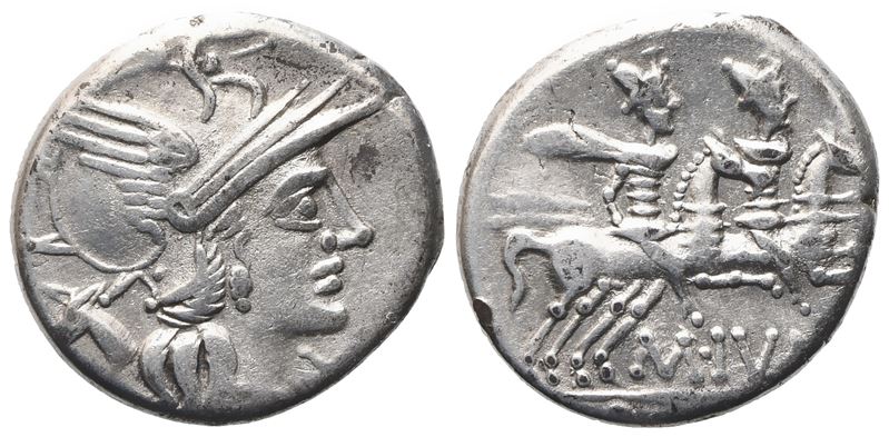 M. Iunius Silanus, Denarius, 145 Bc; Ar (3,81 G; 17,8 MM; 8 H)
