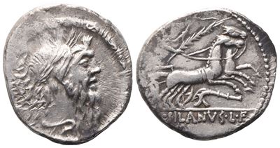 D. Iunius Silanus, Denarius, 91 Bc; Ar (3,84 G; 19 MM; 4 H)