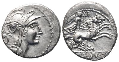 D. Iunius Silanus, Denarius, 91 Bc; Ar (3,92 G; 17,7 MM; 10 H)