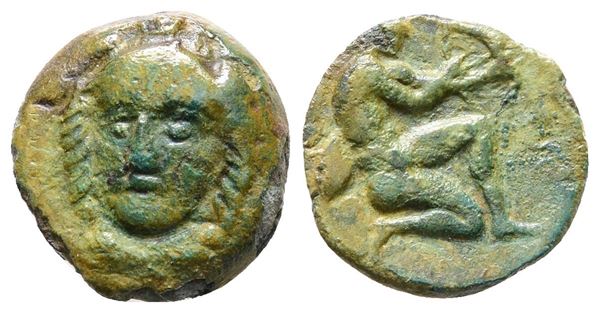 Sicily, Soloi, late 4th century BC. Æ Tetras (13 mm, 2.06 g).