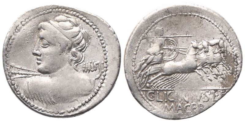 C. Licinius Macer, Denarius, 84 Bc; Ar (3,98 G; 22,7 MM; 7 H)