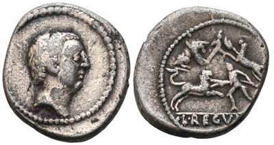 L. Livineius Regulus, Denarius, 42 Bc; Ar (3,25 G; 19,6 MM; 11 H)