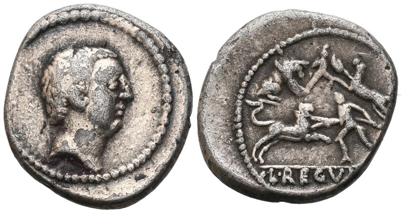 L. Livineius Regulus, Denarius, 42 Bc; Ar (3,25 G; 19,6 MM; 11 H)