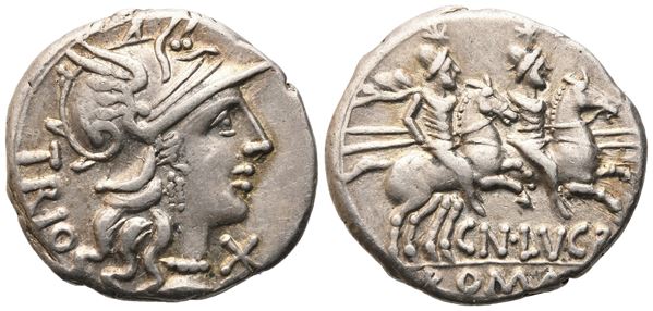 Cn. Lucretius Trio, Denarius, 136 BC; AR (3,96 g; 18,6 mm; 6 h)