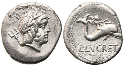 L. Lucretius Trio, Denarius, 74 Bc; Ar (3,76 G; 19,1 MM; 6 H)