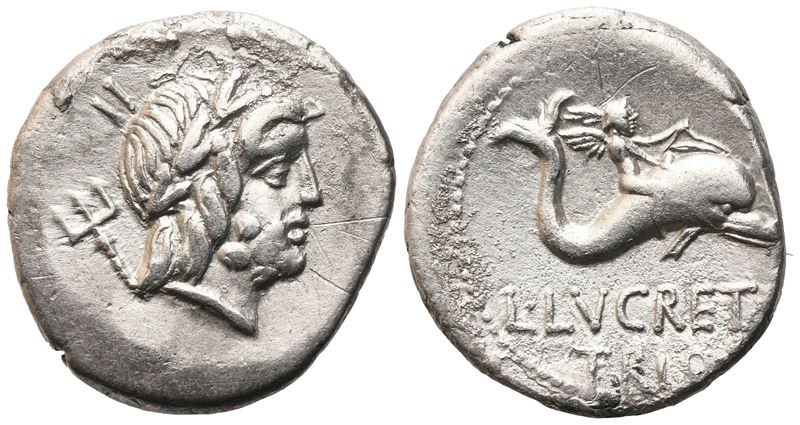 L. Lucretius Trio, Denarius, 74 Bc; Ar (3,76 G; 19,1 MM; 6 H)