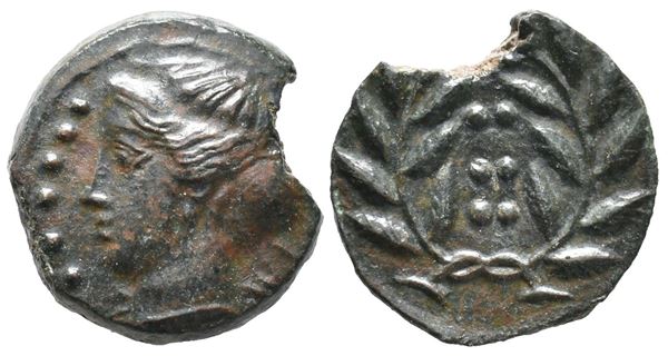 Sicily, Himera, c. 420-407 BC. Æ Hemilitron (15mm, 3.1 g).  - Auction Greek, Roman, Byzantine Coins - Bertolami Fine Art - Prague