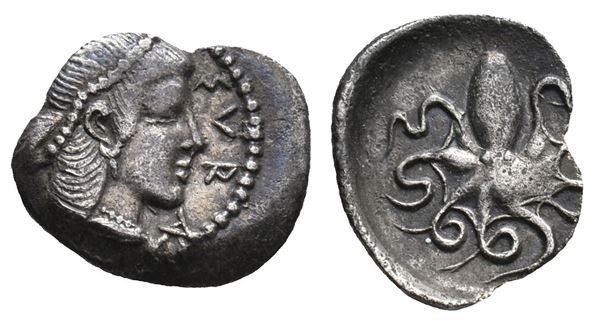 Sicily, Syracuse. Hieron I (478-466 BC). AR Litra (10mm, 0.48g).