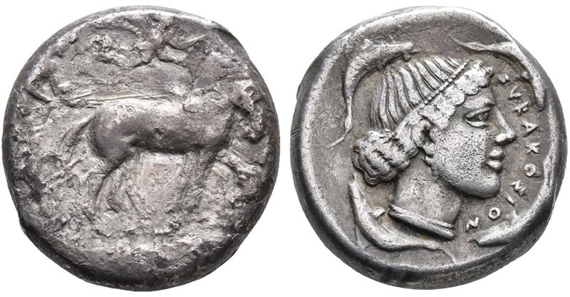 Sicily, Syracuse, 466-405 Bc. Ar Tetradrachm (25mm, 16,72g), C. 450-440 Bc.