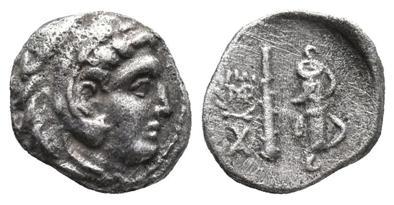 Kings Of Macedon, Alexander III ‘the Great' (336-323 Bc). Ar Obol (8mm, 0.52g).