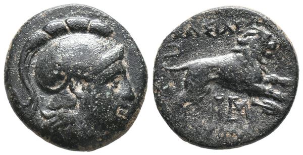 Kings of Thrace, Lysimachos (305-281 BC). Æ (18mm, 4.35g).  - Auction Greek, Roman, Byzantine Coins - Bertolami Fine Art - Prague